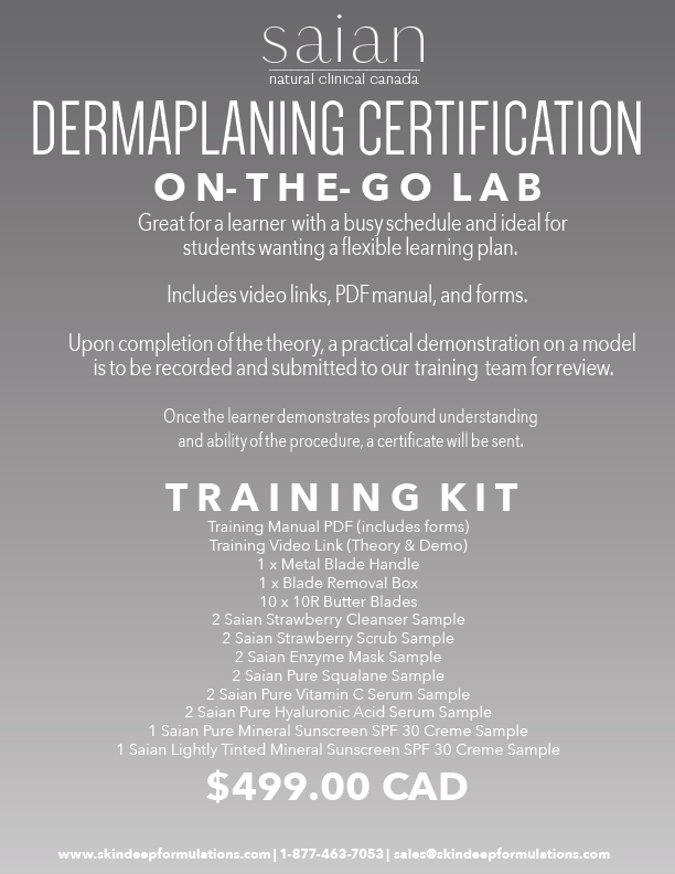 Dermaplaning Certification On The Go Lab - Saian Skincare Exclusive