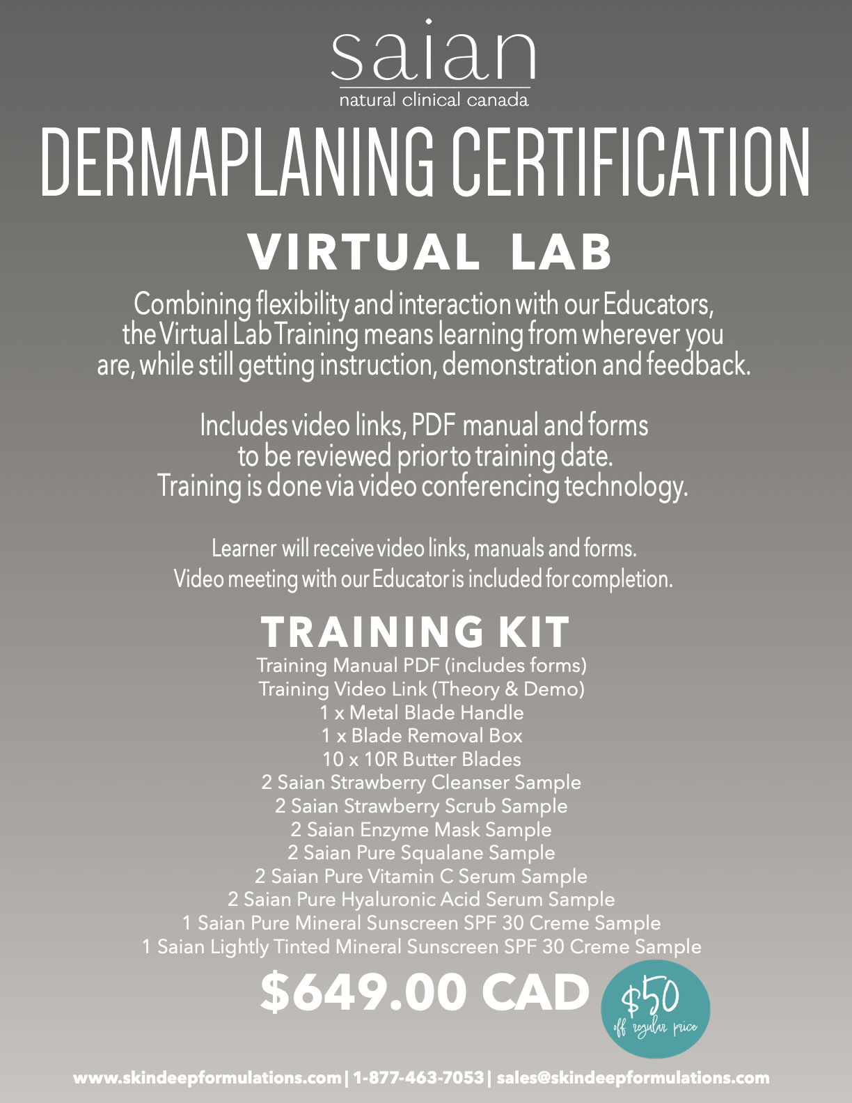 Dermaplaning Virtual Lab - Saian Skincare Exclusive